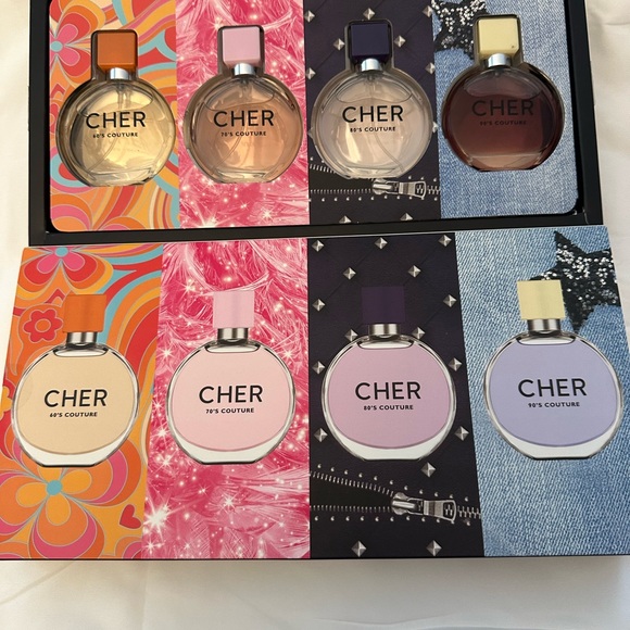 Cher decades collection perfume 1.0 fl oz set 4 60s-90s NOS sealed Scent Beauty - Picture 2 of 8